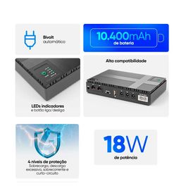 Mini-Nobreak-UPS-Goldentec-18W-Bivolt-9-12-15-24V-Bateria-10.400mAH-para-Roteadores-Modems-Camera-de-seguranca